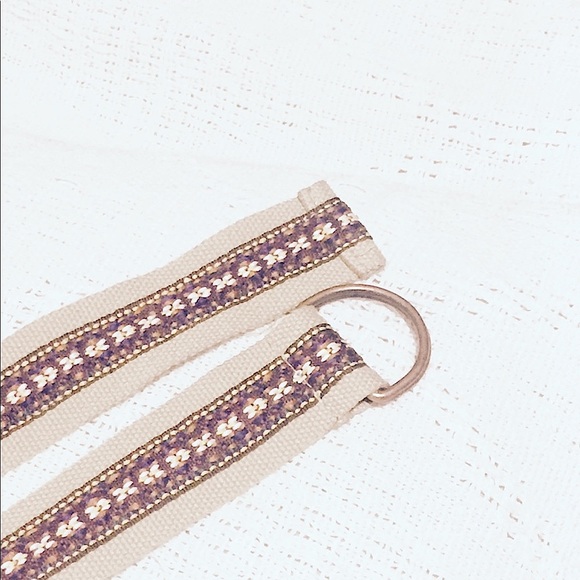 ยป- BรHร VIBES -ยป Bohemian Canvas Multicolored Embroidery Rope Belt SM/M - Picture 4 of 12